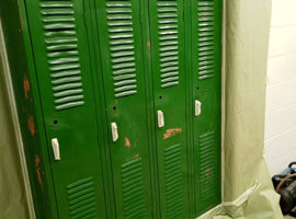 Robert Frost Sixth Grade Academy, Louisville, KY - Electrostatic Painting of Lockers