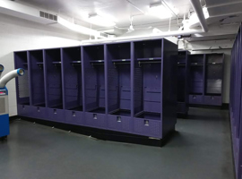 Knox College, T. Fleming Field House, Galesburg, IL - Electrostatic Painting of Lockers