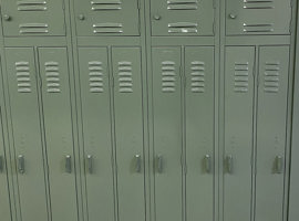 Amherst Steele High School, Amherst, OH Electrostatic Painting of Lockers