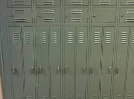 Amherst Steele High School, Amherst, OH Electrostatic Painting of Lockers