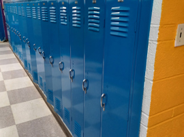 Assumption of the Blessed Virgin Mary School, O'Fallon, MO Electrostatic Painting of Lockers