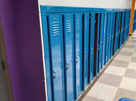 Assumption of the Blessed Virgin Mary School, O'Fallon, MO Electrostatic Painting of Lockers