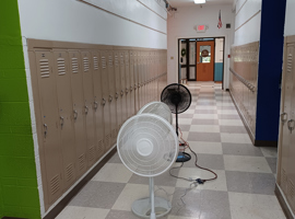 Assumption of the Blessed Virgin Mary School, O'Fallon, MO Electrostatic Painting of Lockers