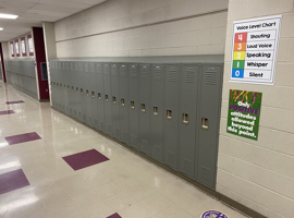 Avon Heritage Elementary School, Avon, Ohio Electrostatic Locker Painting
