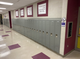 Avon Heritage Elementary School, Avon, Ohio Electrostatic Locker Painting