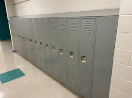 Avon Heritage Elementary School, Avon, Ohio Electrostatic Locker Painting