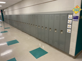 Avon Heritage Elementary School, Avon, Ohio Electrostatic Locker Painting