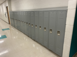 Avon Heritage Elementary School, Avon, Ohio Electrostatic Locker Painting