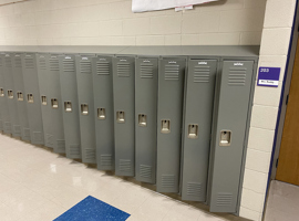 Avon Heritage Elementary School, Avon, Ohio Electrostatic Locker Painting