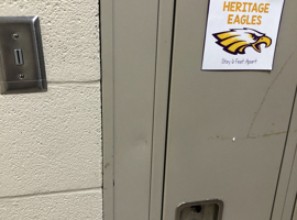 Avon Heritage Elementary School, Avon, Ohio Electrostatic Locker Painting
