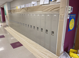 Avon Heritage Elementary School, Avon, Ohio Electrostatic Locker Painting