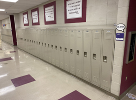Avon Heritage Elementary School, Avon, Ohio Electrostatic Locker Painting