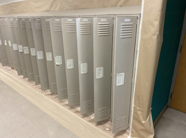Avon Heritage Elementary School, Avon, Ohio Electrostatic Locker Painting