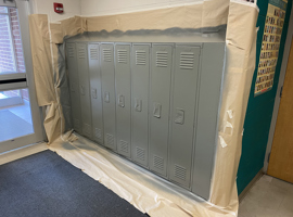 Avon Heritage Elementary School, Avon, Ohio Electrostatic Locker Painting