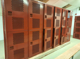 Benton High School, Benton, IL Electrostatic Painting of Lockers