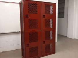 Benton High School, Benton, IL Electrostatic Painting of Lockers