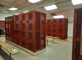 Benton High School, Benton, IL Electrostatic Painting of Lockers