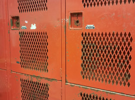 Benton High School, Benton, IL Electrostatic Painting of Lockers