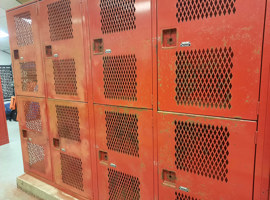 Benton High School, Benton, IL Electrostatic Painting of Lockers
