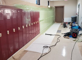 Berne-Knox-Westerlo CSD, Berne, NY Electrostatic Painting of Lockers