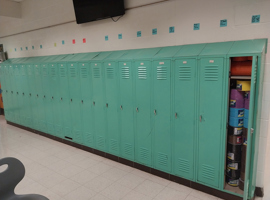 Binet School, Louisville, KY - Electrostatic Painting of Lockers