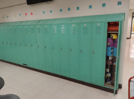 Binet School, Louisville, KY - Electrostatic Painting of Lockers