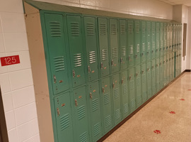 Blake Elementary School, Louisville, KY - Electrostatic Painting of Lockers