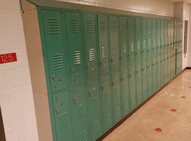 Blake Elementary School, Louisville, KY - Electrostatic Painting of Lockers