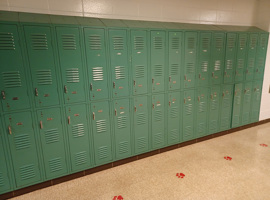 Blake Elementary School, Louisville, KY - Electrostatic Painting of Lockers