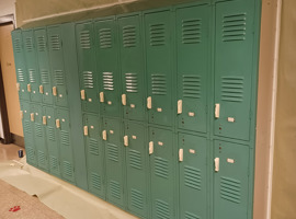 Blake Elementary School, Louisville, KY - Electrostatic Painting of Lockers