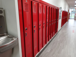 Bunker Hill Community Unit School District #8, Bunker Hill, IL - Electrostatic Painting of Lockers