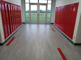 Bunker Hill Community Unit School District #8, Bunker Hill, IL - Electrostatic Painting of Lockers