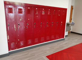 Bunker Hill Community Unit School District #8, Bunker Hill, IL - Electrostatic Painting of Lockers