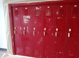 Bunker Hill Community Unit School District #8, Bunker Hill, IL - Electrostatic Painting of Lockers