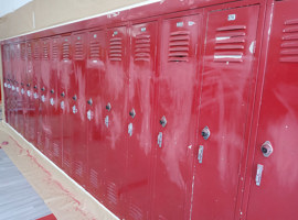 Bunker Hill Community Unit School District #8, Bunker Hill, IL - Electrostatic Painting of Lockers