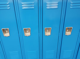 Byron Center Public Schools, Byron Center, MI Electrostatic Painting of Lockers