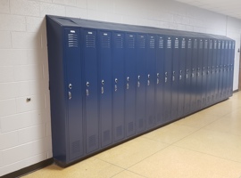 Port Sanilac School District, Carsonville, MI Electrostatic Painting of Lockers