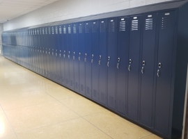 Port Sanilac School District, Carsonville, MI Electrostatic Painting of Lockers