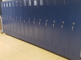 Port Sanilac School District, Carsonville, MI Electrostatic Painting of Lockers