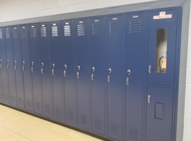 Port Sanilac School District, Carsonville, MI Electrostatic Painting of Lockers