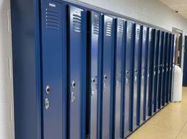 Port Sanilac School District, Carsonville, MI Electrostatic Painting of Lockers