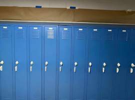 Port Sanilac School District, Carsonville, MI Electrostatic Painting of Lockers