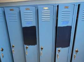 Port Sanilac School District, Carsonville, MI Electrostatic Painting of Lockers