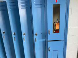 Port Sanilac School District, Carsonville, MI Electrostatic Painting of Lockers