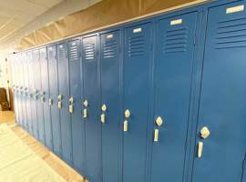 Port Sanilac School District, Carsonville, MI Electrostatic Painting of Lockers