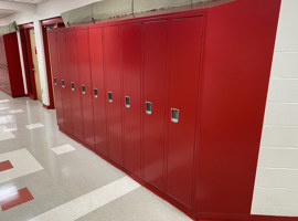 Columbiana High School, Columbiana, OH Electrostatic Painting of Lockers