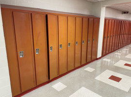 Columbiana High School, Columbiana, OH Electrostatic Painting of Lockers