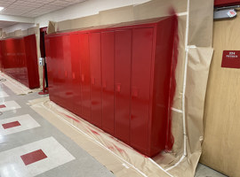 Columbiana High School, Columbiana, OH Electrostatic Painting of Lockers