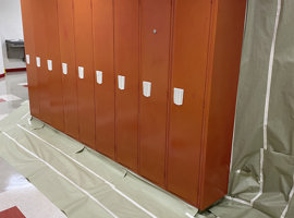 Columbiana High School, Columbiana, OH Electrostatic Painting of Lockers