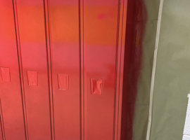 Columbiana High School, Columbiana, OH Electrostatic Painting of Lockers